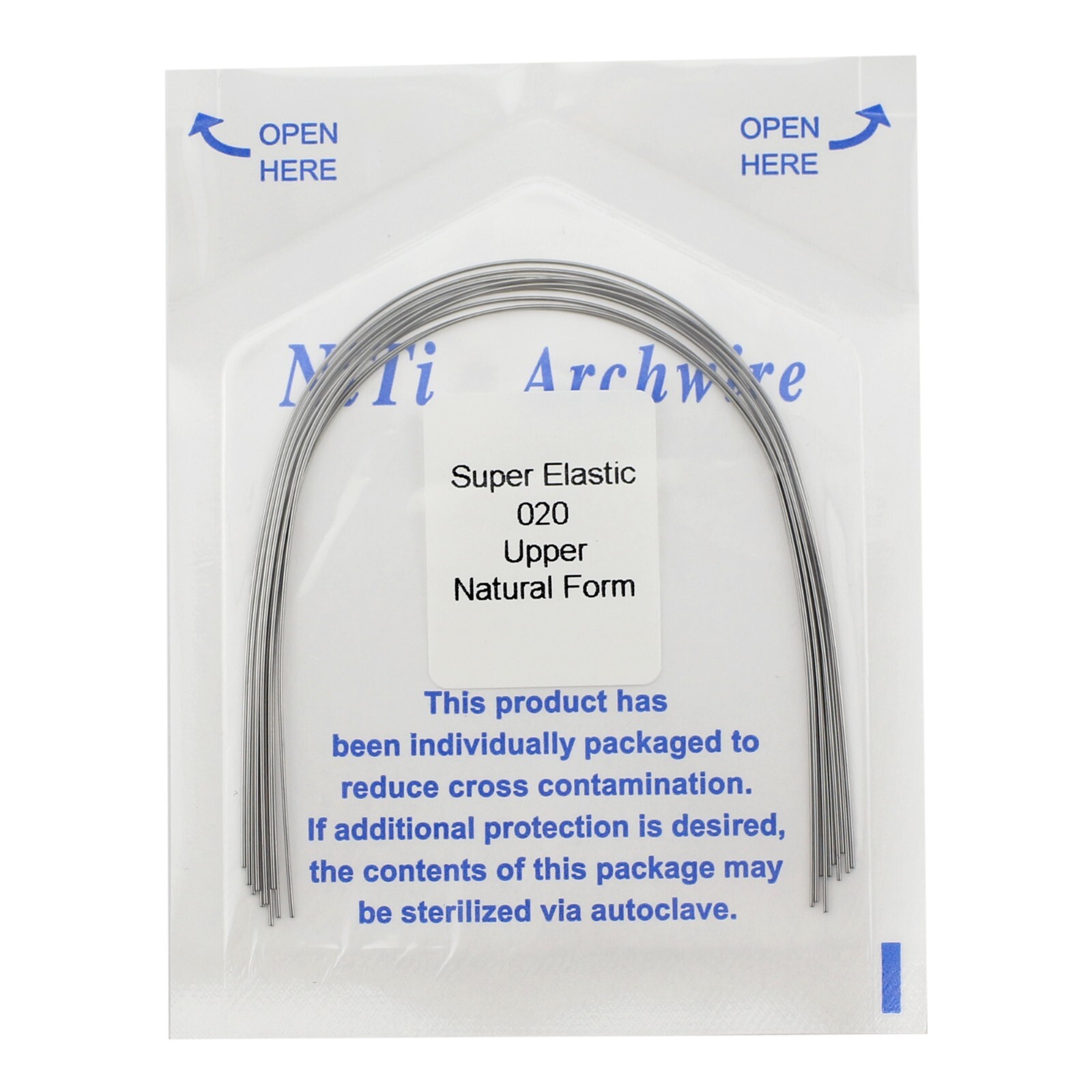 100pcs Orthodontic Arch Wire Niti Round Rectangular Super Elastic Natural Arcos