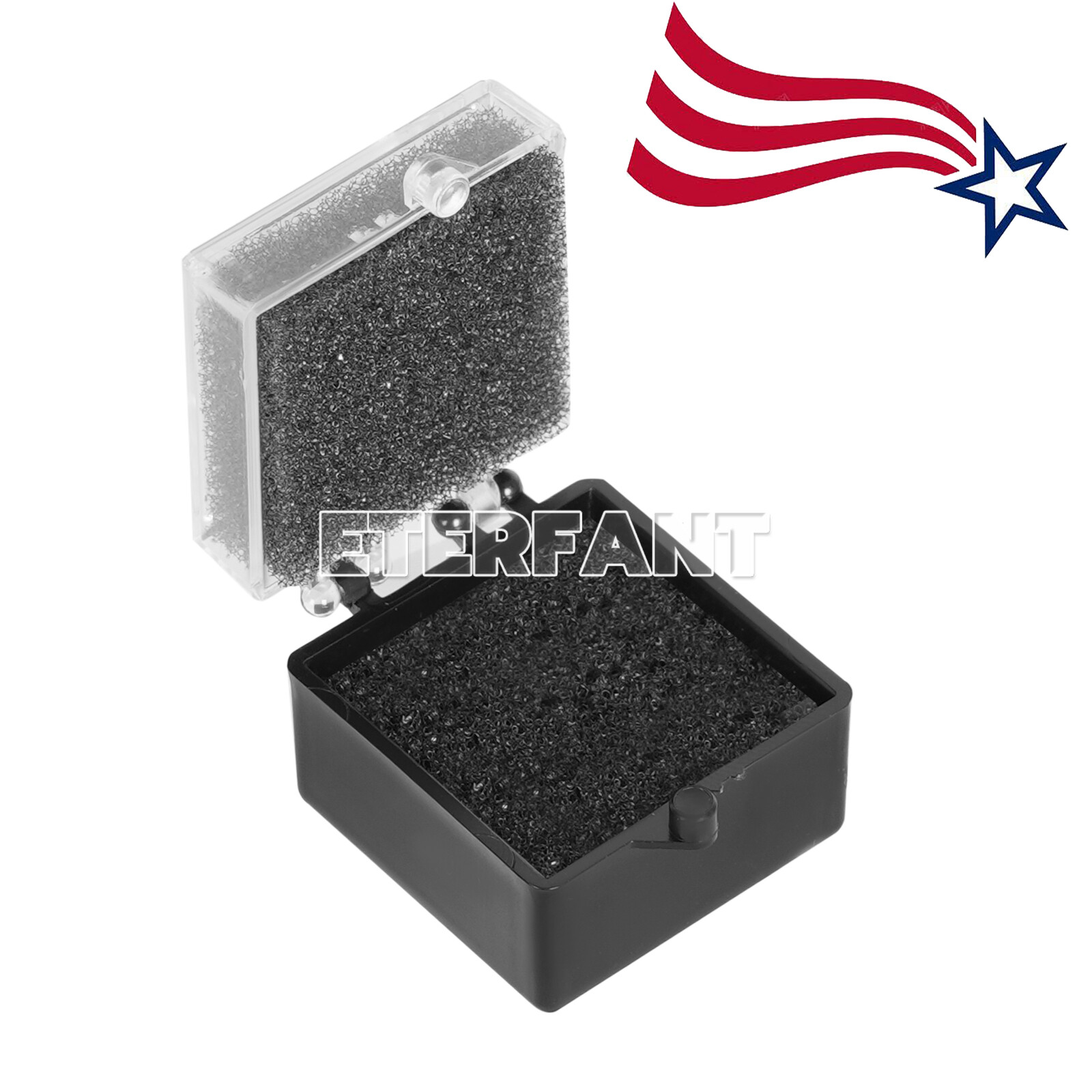 1000Pcs/Pk Dental Lab Jewelry Coin Crown Boxes 1×1 Clear Top with Sponge Fillers