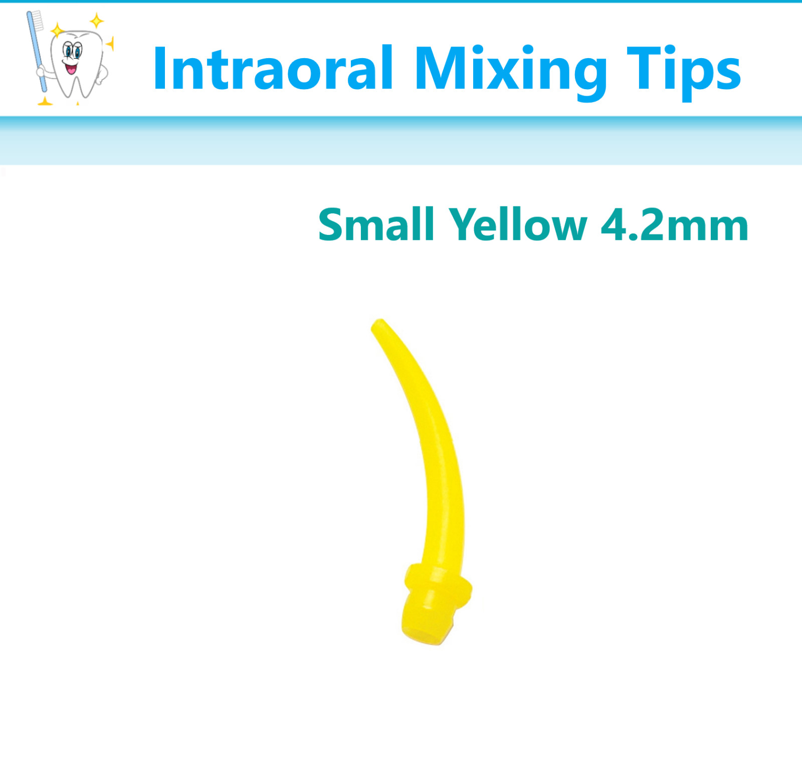 Dental Intra Oral Impression Mixing Tips Yellow 4.2mm IntraOral Delivery Tip