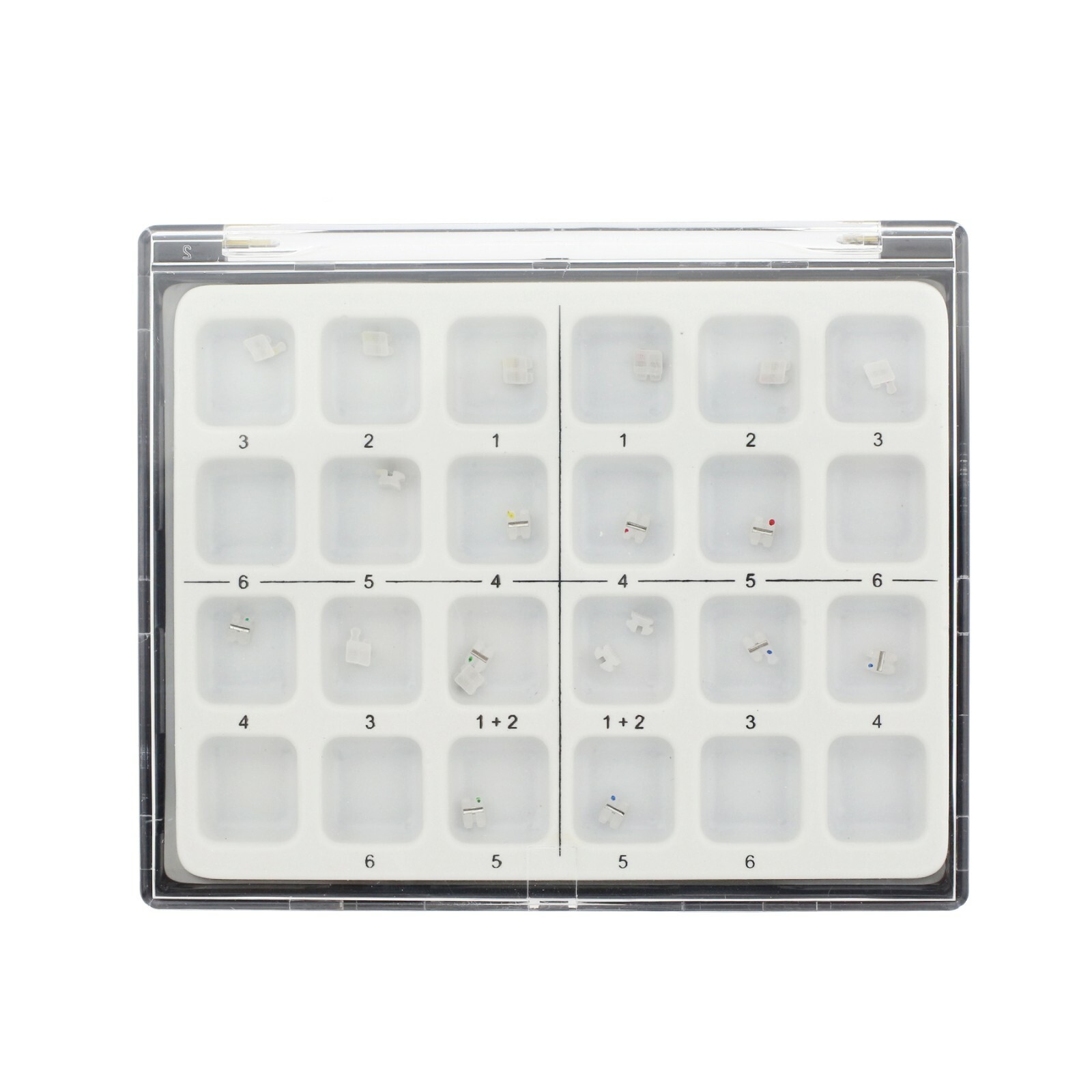 Dental Orthodontic Metal Slot Ceramic Brackets Braces 022 018 MBT Roth 3 Hook