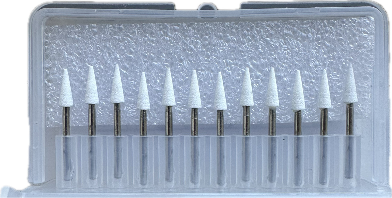 RMH3 Dental FG CN1 Aluminum Oxide White Finishing Stones 12/pk