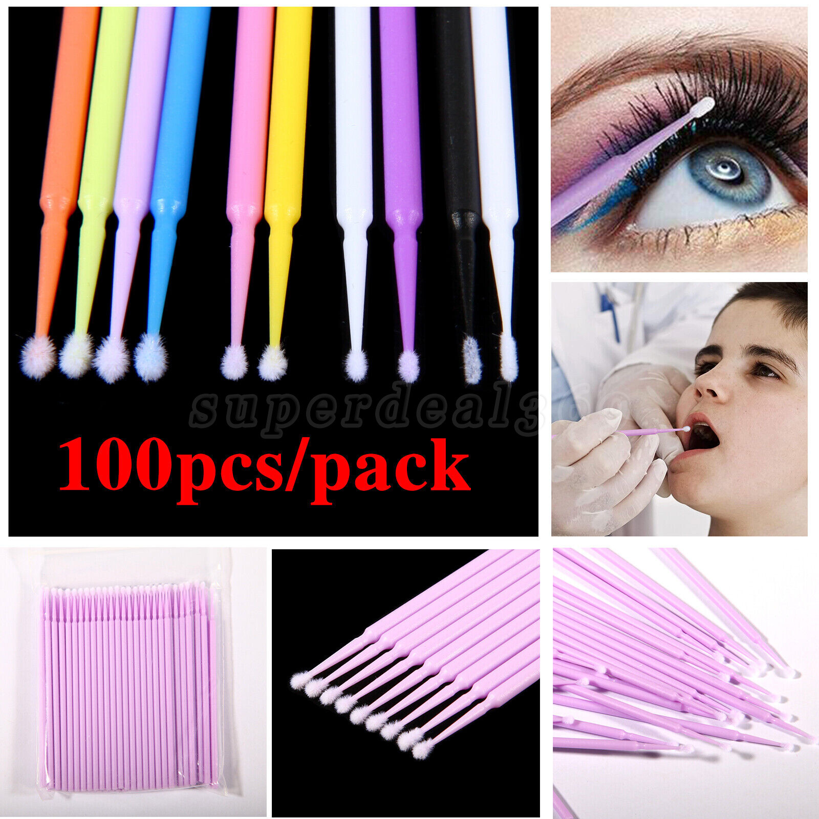 Dental Micro Brush Disposable Materials Tooth Applicators Ultra-fine Regular dn