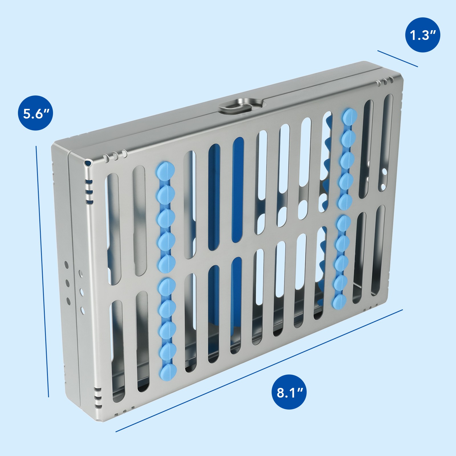 JMU Dental Autoclave Sterilization Cassette for 5-10 Instruments Autoclave Box