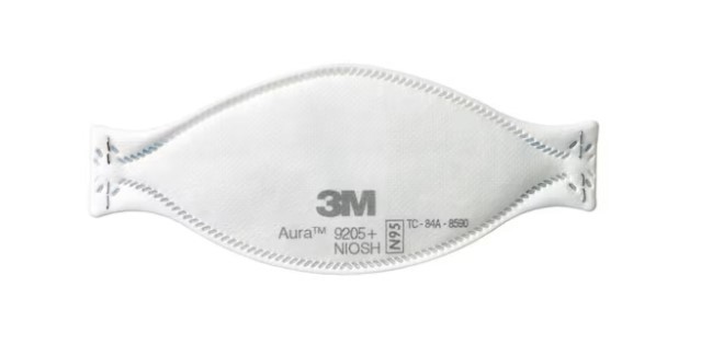 3M Aura Particulate Respirator 9205+, N95, Pack of 440 Disposable Respirators, I