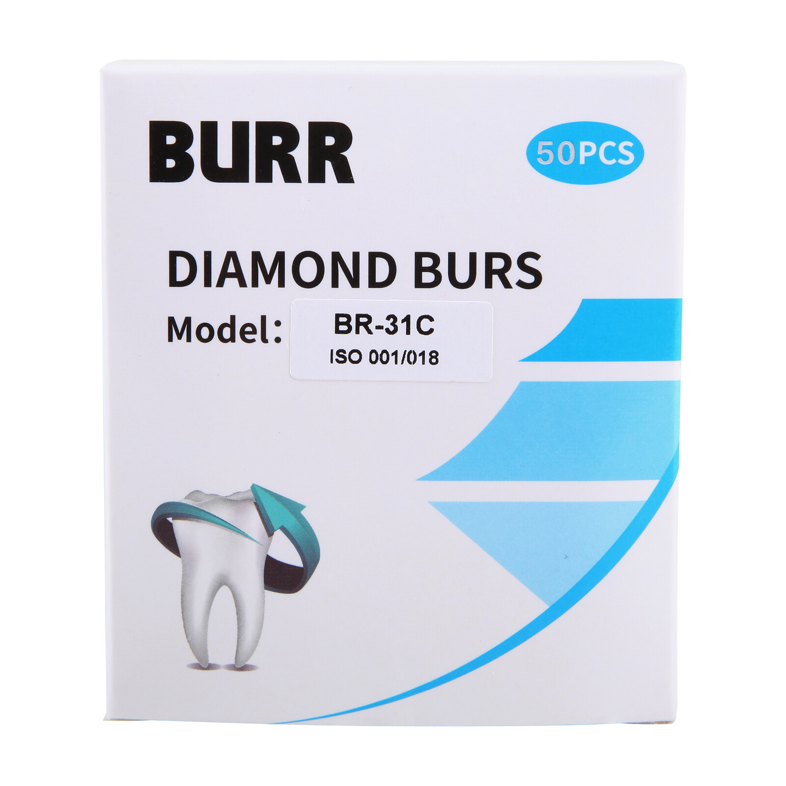 1 box Dental Diamond Burs Ball Round BR-31 For High Speed Handpiece 5 pcs/pack