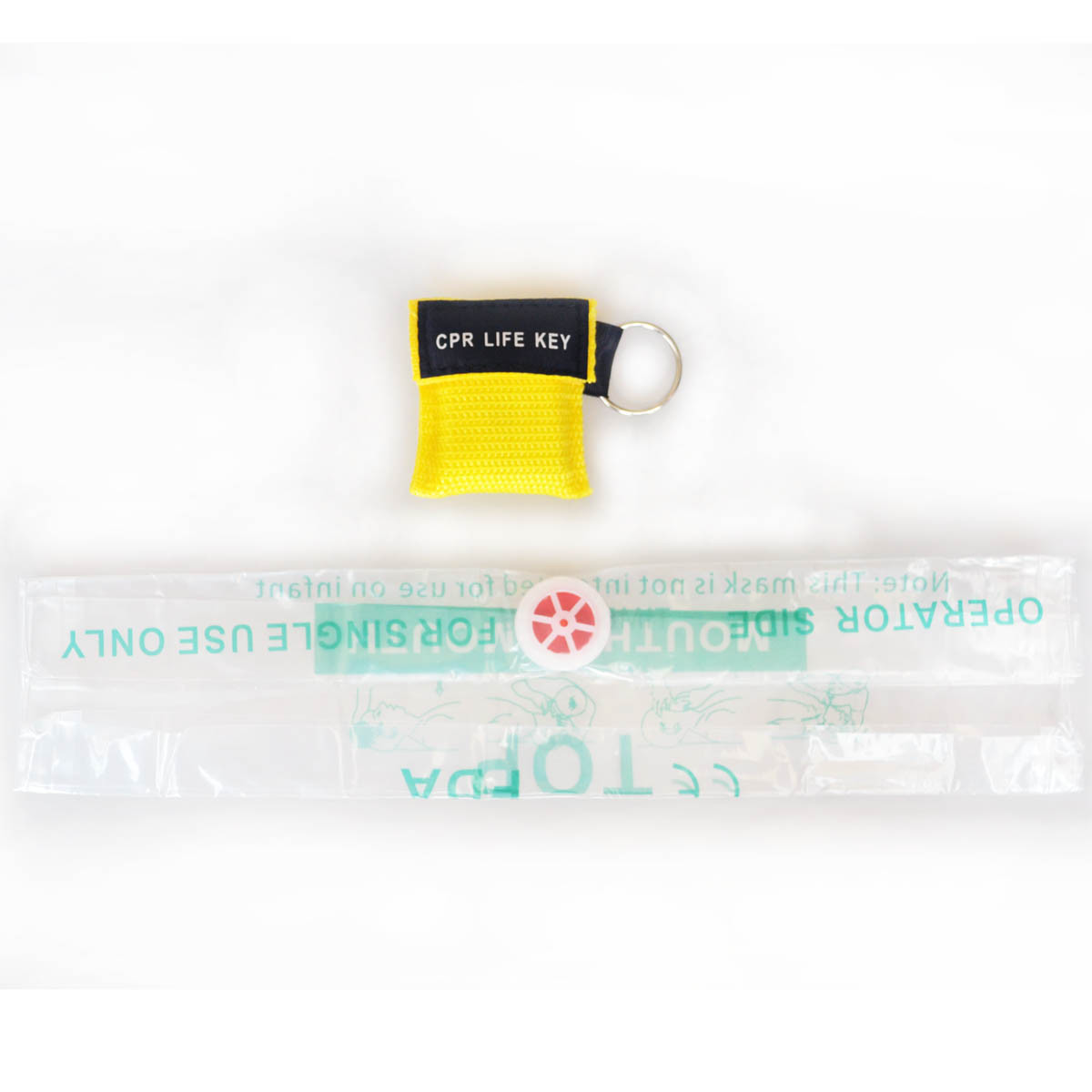 6PCSFirst aid resuscitation CPR Life Key CPR face shield key-ring Mouth to Mouth