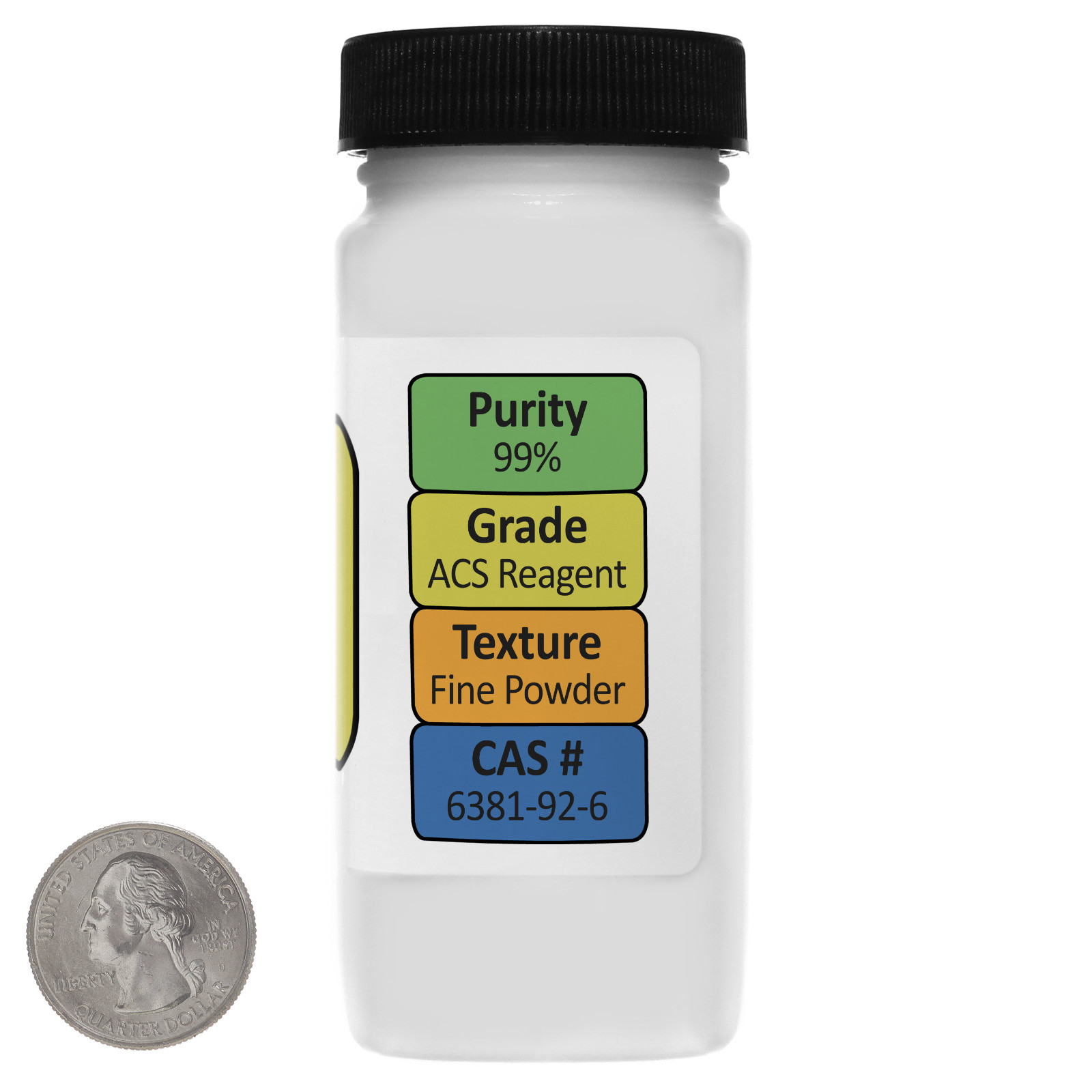 Disodium EDTA [C10H14N2Na2O8] 99% ACS Grade Powder 3 Oz in a Bottle USA