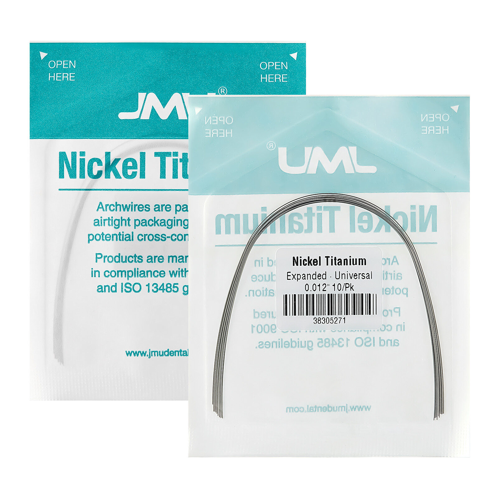 10/pk Orthodontic NiTi Archwire Full Sizes Expanded Round/Rectangular Universal