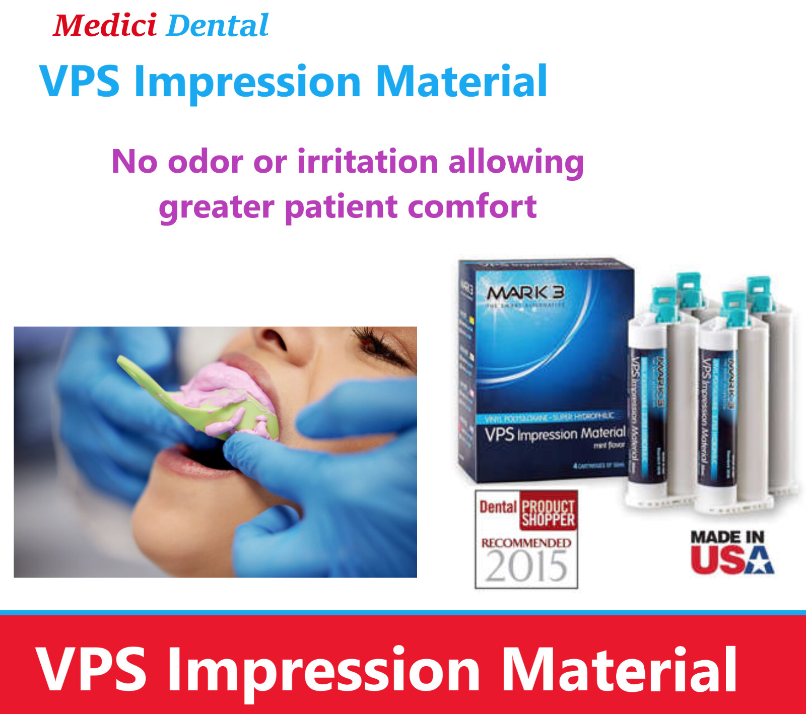 MARK3 Dental VPS Impression Material Light Body Fast or Regular Set Alginate USA