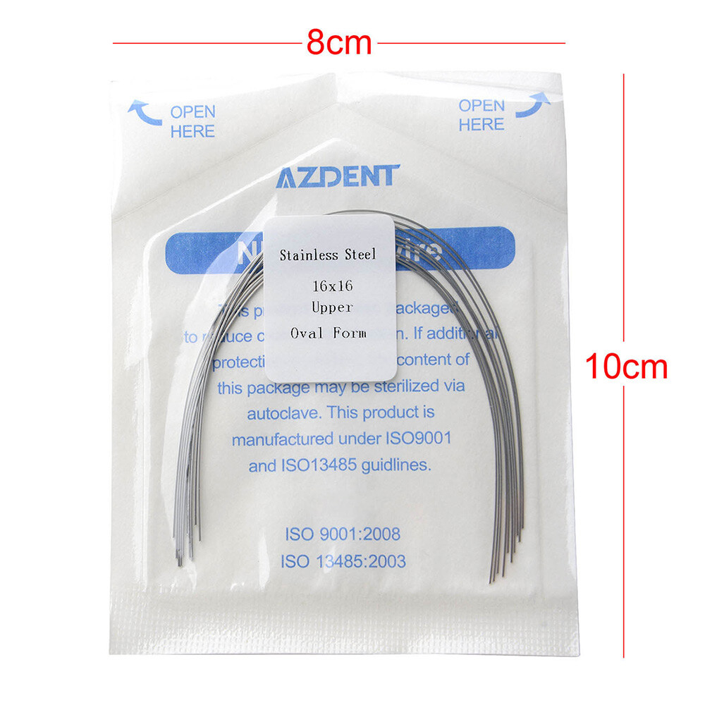 AZDENT Dental Orthodontic Rectangular Stainles Steel Arch Wire Ovoid/Nature Form