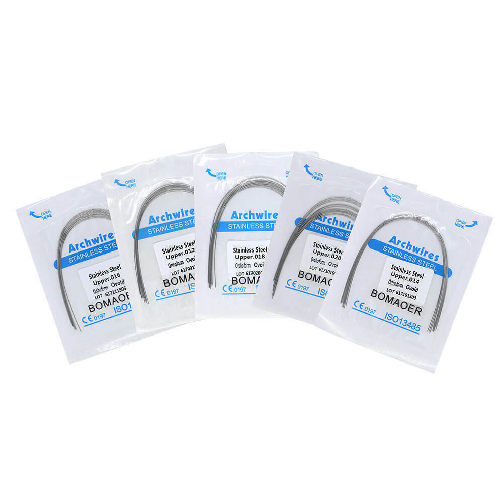 5-200packs Dental Orth Stainless Steel 10pcs/bagRound Arch Wire 014 Lower