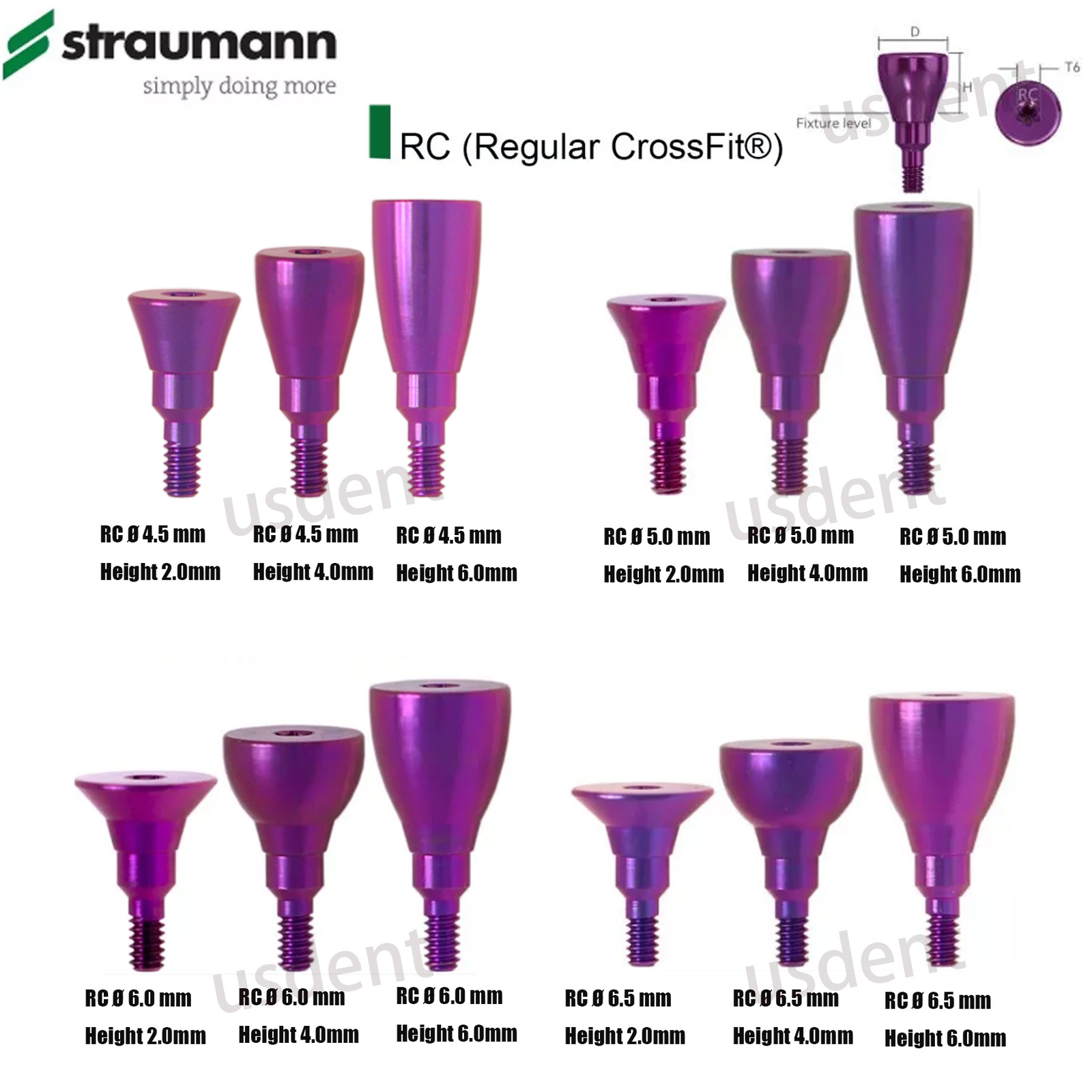 US Dental Straumann Healing Abutments Closure Cover Screws NC/RC Fit ITI BL/BLT
