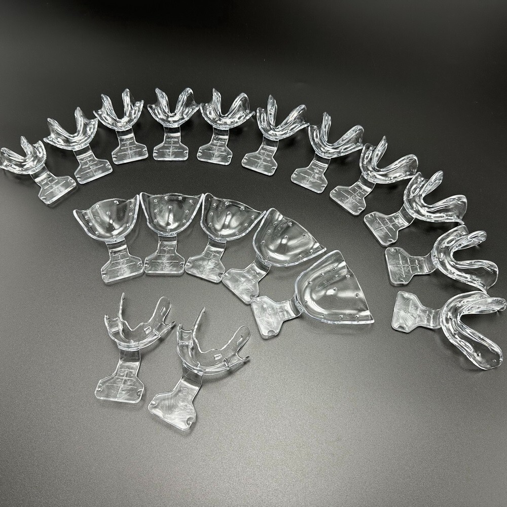 Plastic Dental Impression Trays Frame Cut Back Edentulous Jaw Sterilize 135℃