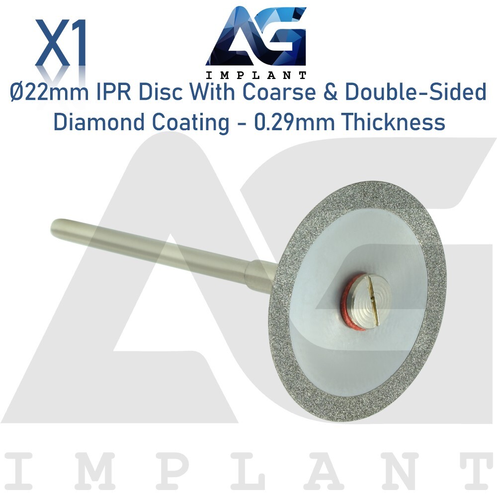 Ø22mm IPR Disc Coarse Double Sided Diamond Coating 0.29 Ortho Mandrel