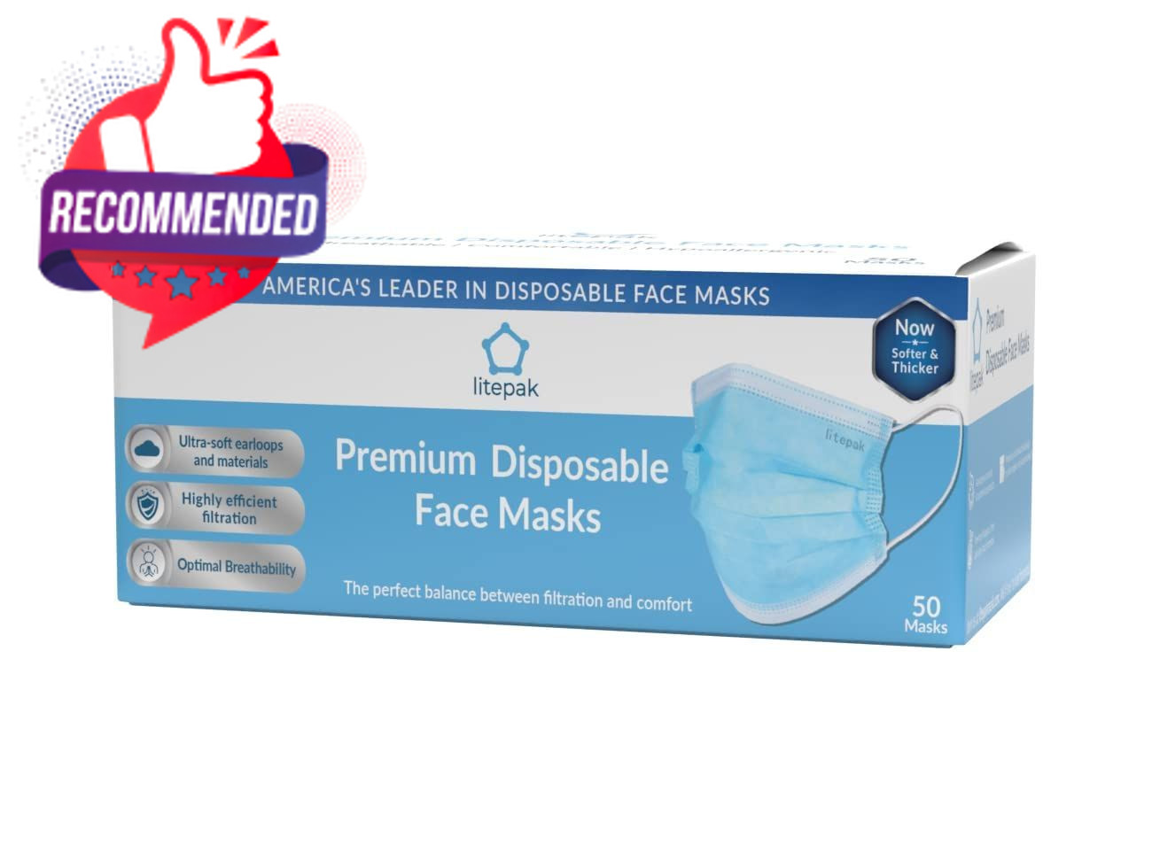 2000pcs Disposable Face Masks Black 3-ply Adult Mask Nose Wire Protection