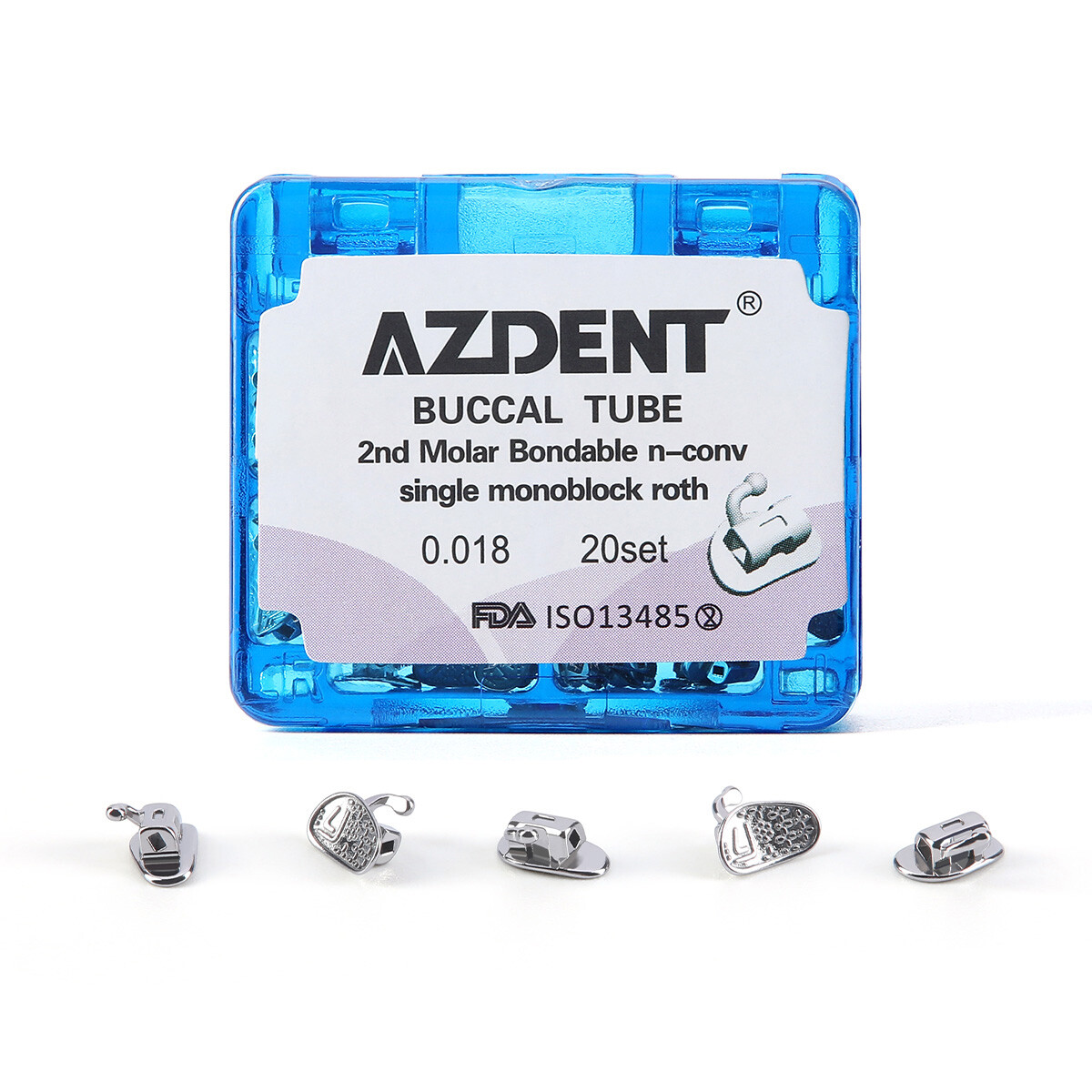 Dental Orthodontic Bondable Buccal Tubes 1st/ 2nd Tubes Roth /MBT 022 AZDENT