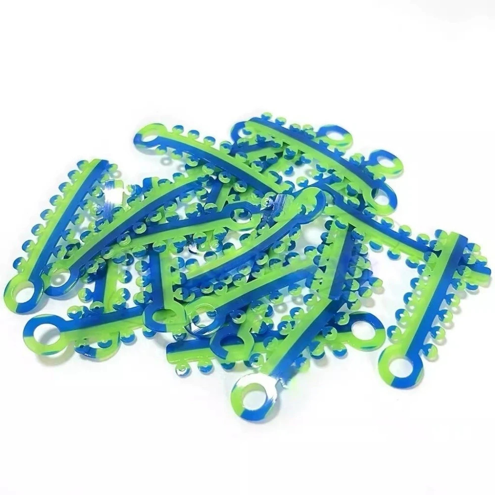 Dental Orthodontic Braces Elastic Ligature Ties Rubber Bands Single/Double Color