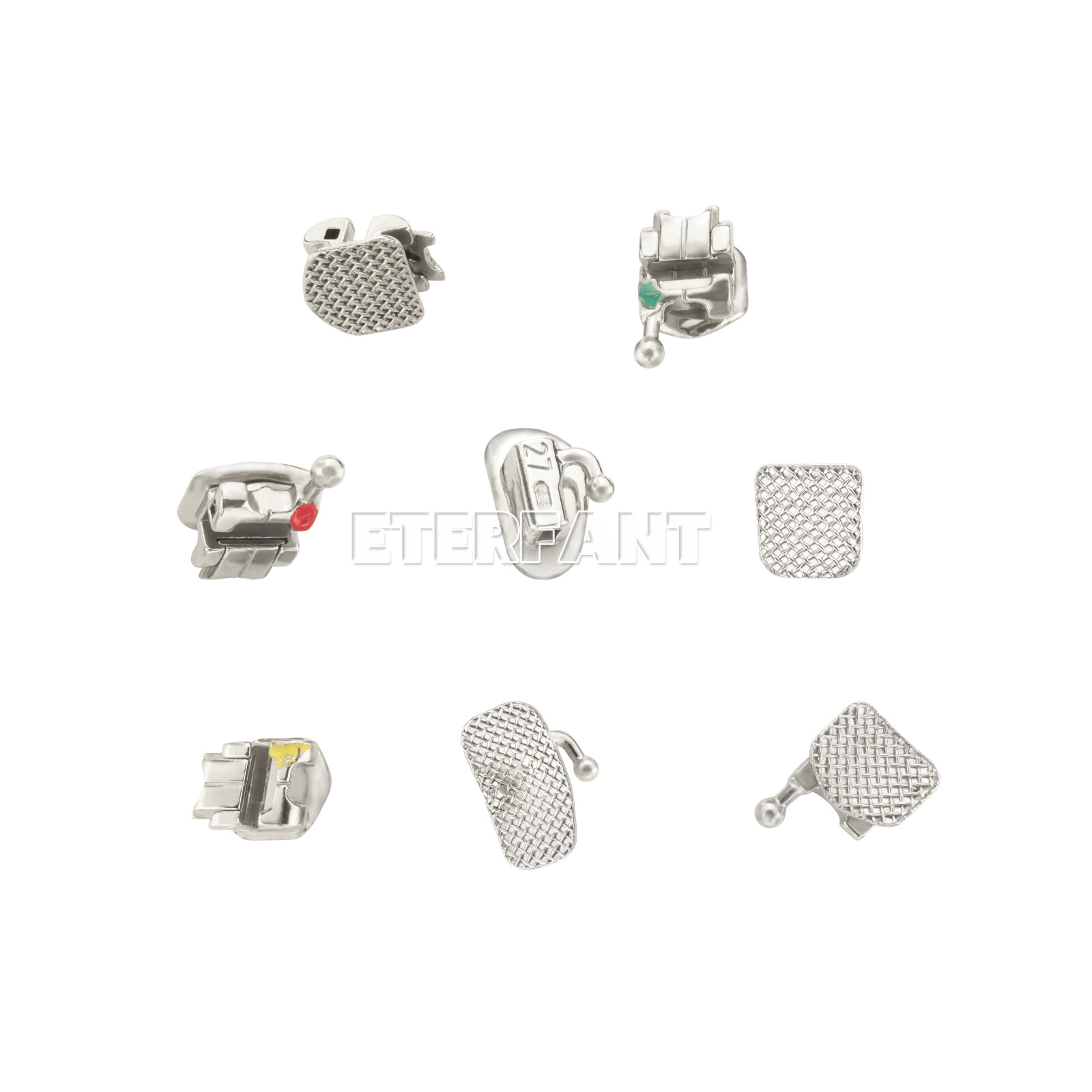 ETERFANT Dental Orthodontic Self-Ligating Bracket Braces Roth 022 345Hooks+Tool