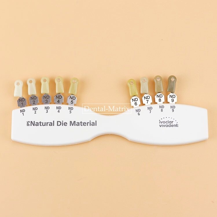 Dental IPS Natural Die Material Shade Guide Ivoclar Vivadent ND1-9 Abutment 1Set