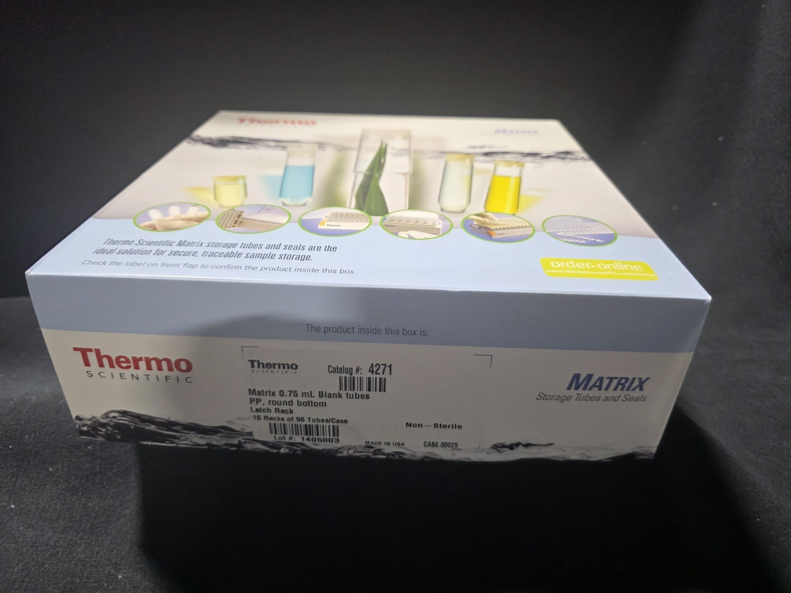 Thermo Scientific Matrix ScreenMates Tubes 0.75mL 4271 – 10 Racks (960) New