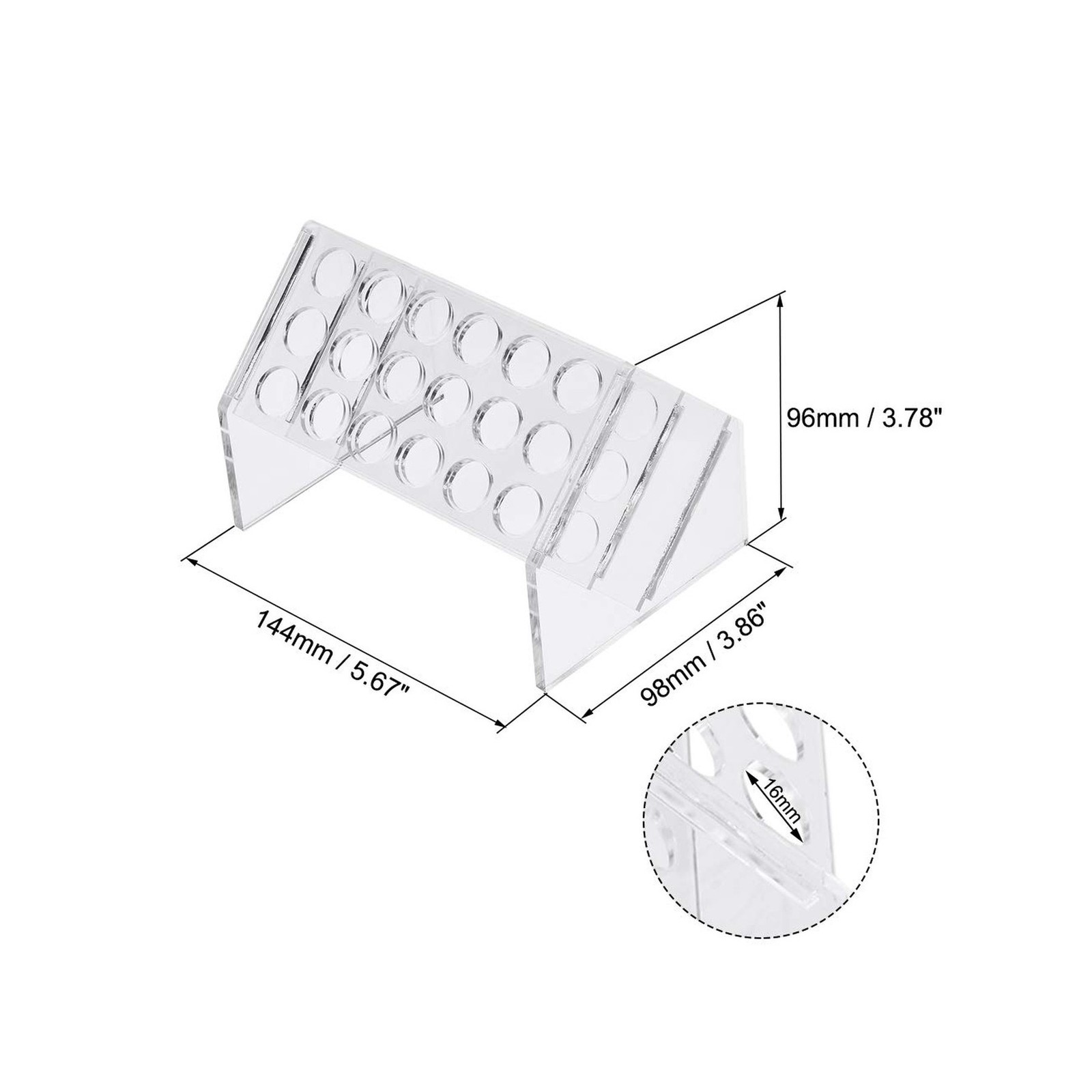 uxcell Slant Rack Acrylic Test Tube Holder 18 Wells for 10ml/15… FAST USA SHIP