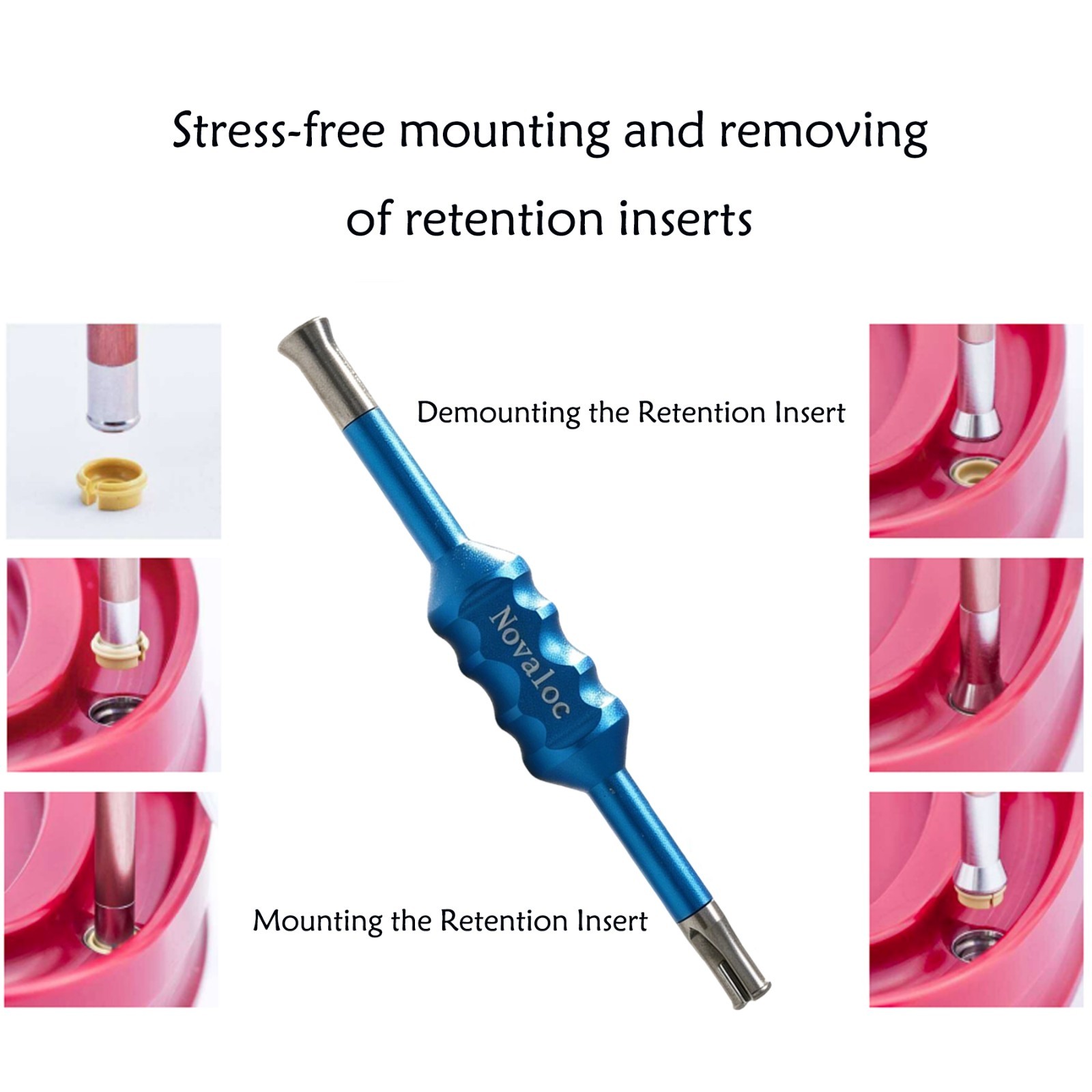 US Dental Novaloc Mounting & Demounting Tool Dual-End for Retention Peek Inserts