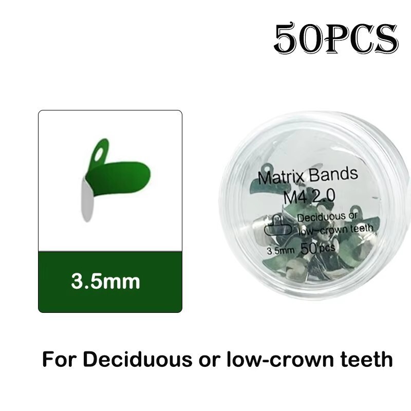 50Pcs/Box Dental Teflon PTFE Coating Non-Stick Matrix Bands Sectional Matrices