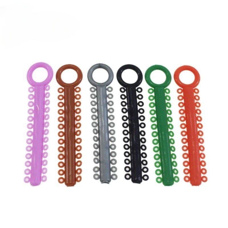 1040/320Pc Dental Ligature Ties Elastic Rubber Band Single/Double Assorted Color