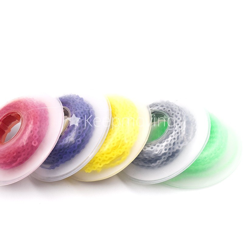 Dental Ortho Elastic Ultra Power Chain Rubber Braces Bands Long/Short/Continuous
