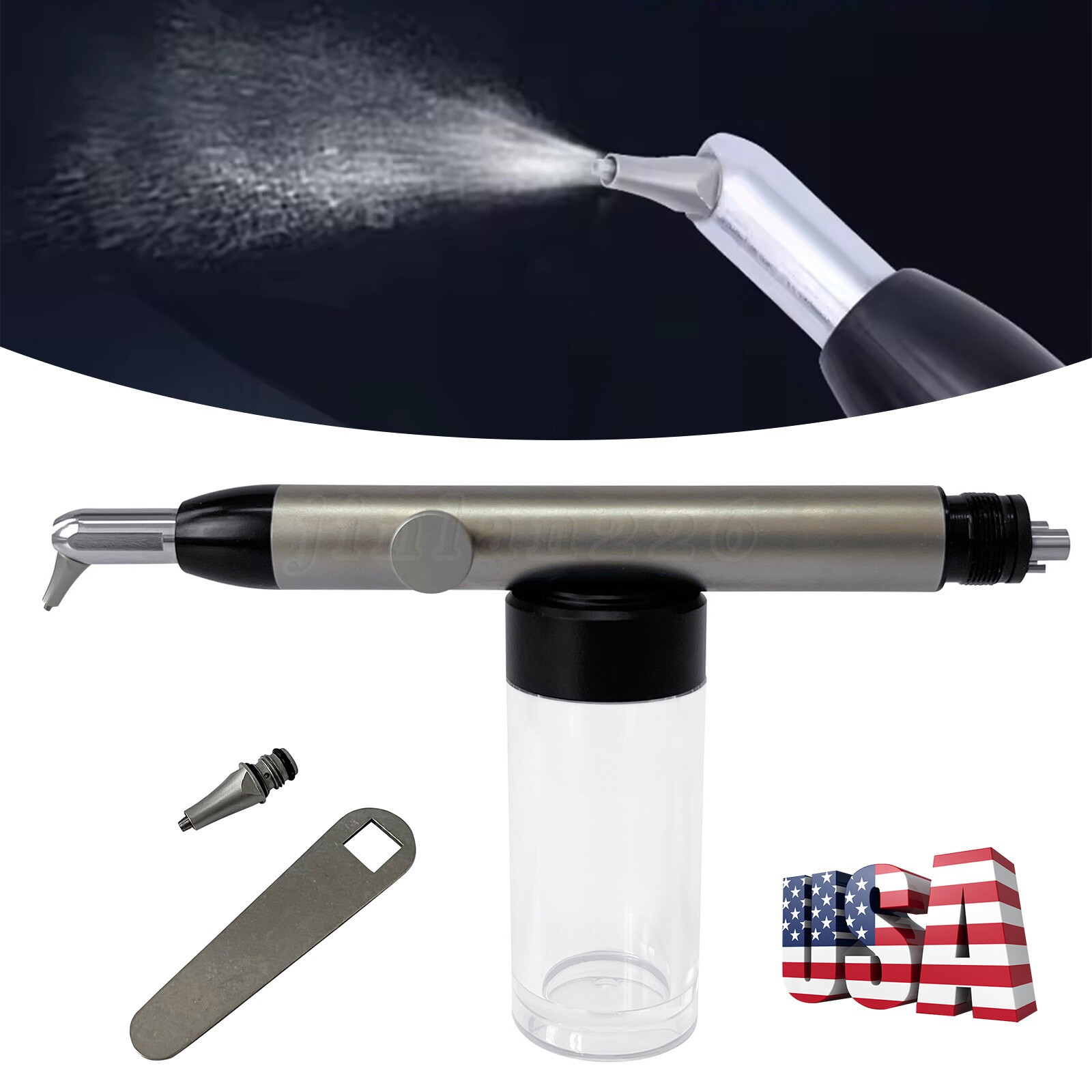 Dental Aluminum Oxide Micro Blaster Air Polisher Abrasion Microetcher w/ Water