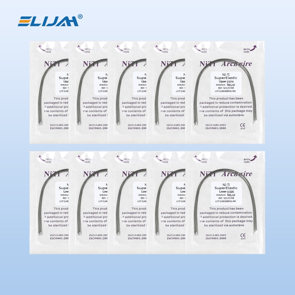 Dental Orthodontic Arch Wire Super Elastic Niti Round Rectangular Natural Form