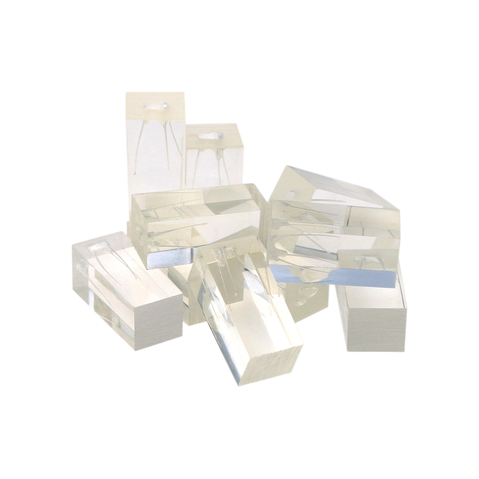 10PCS Dental Endodontic Root Canal Practice Models Endo Training Block Clear