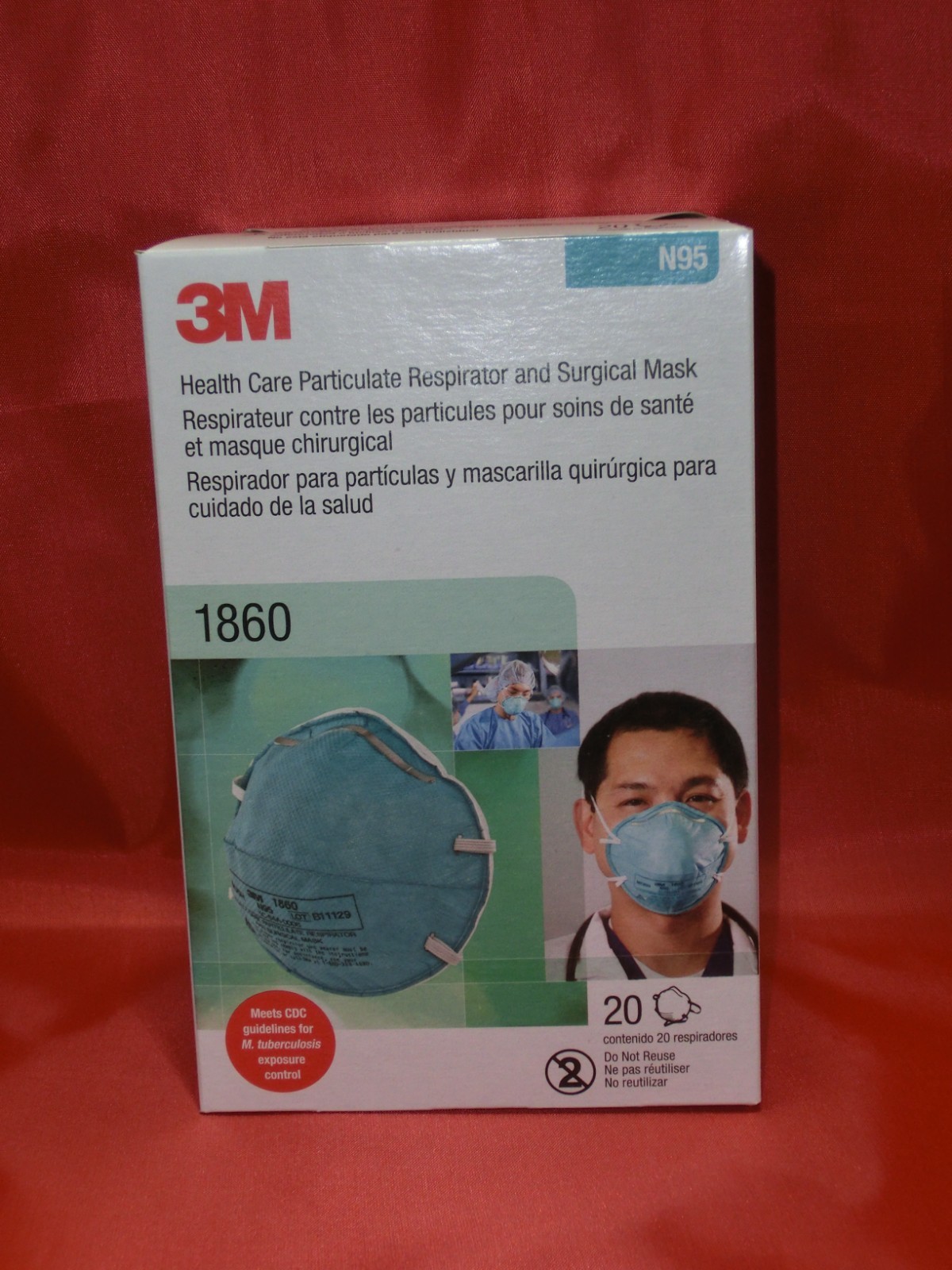 3M™ 1860 N95 Adult Face Mask Particulate Respirator – QTY 120