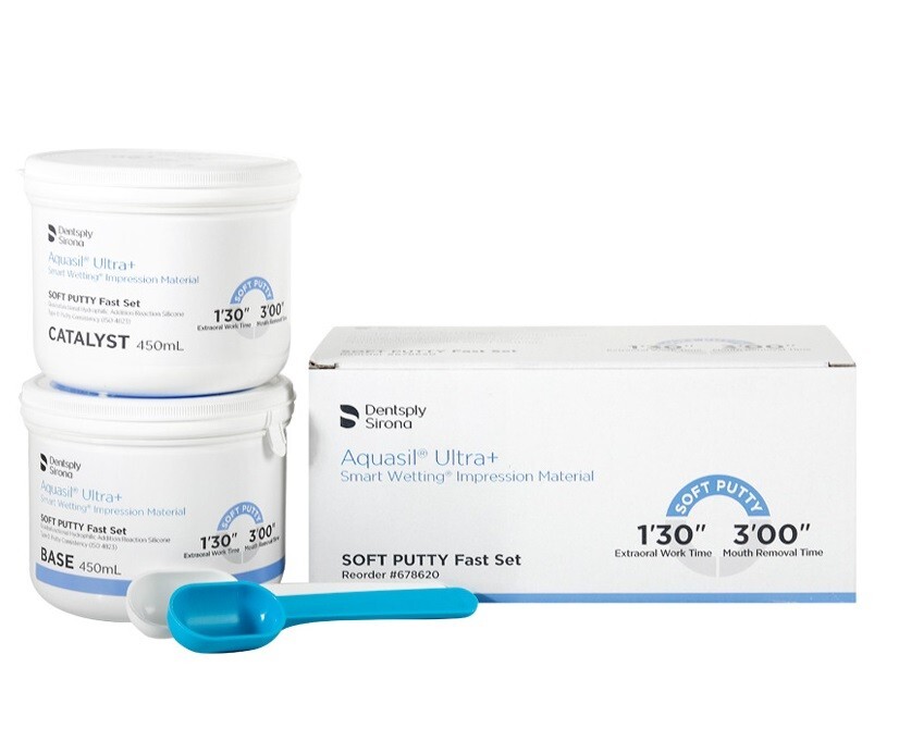 Dentsply Aquasil Soft Putty Regular Set 450 ml Catalyst 450 ml Base Long Exp