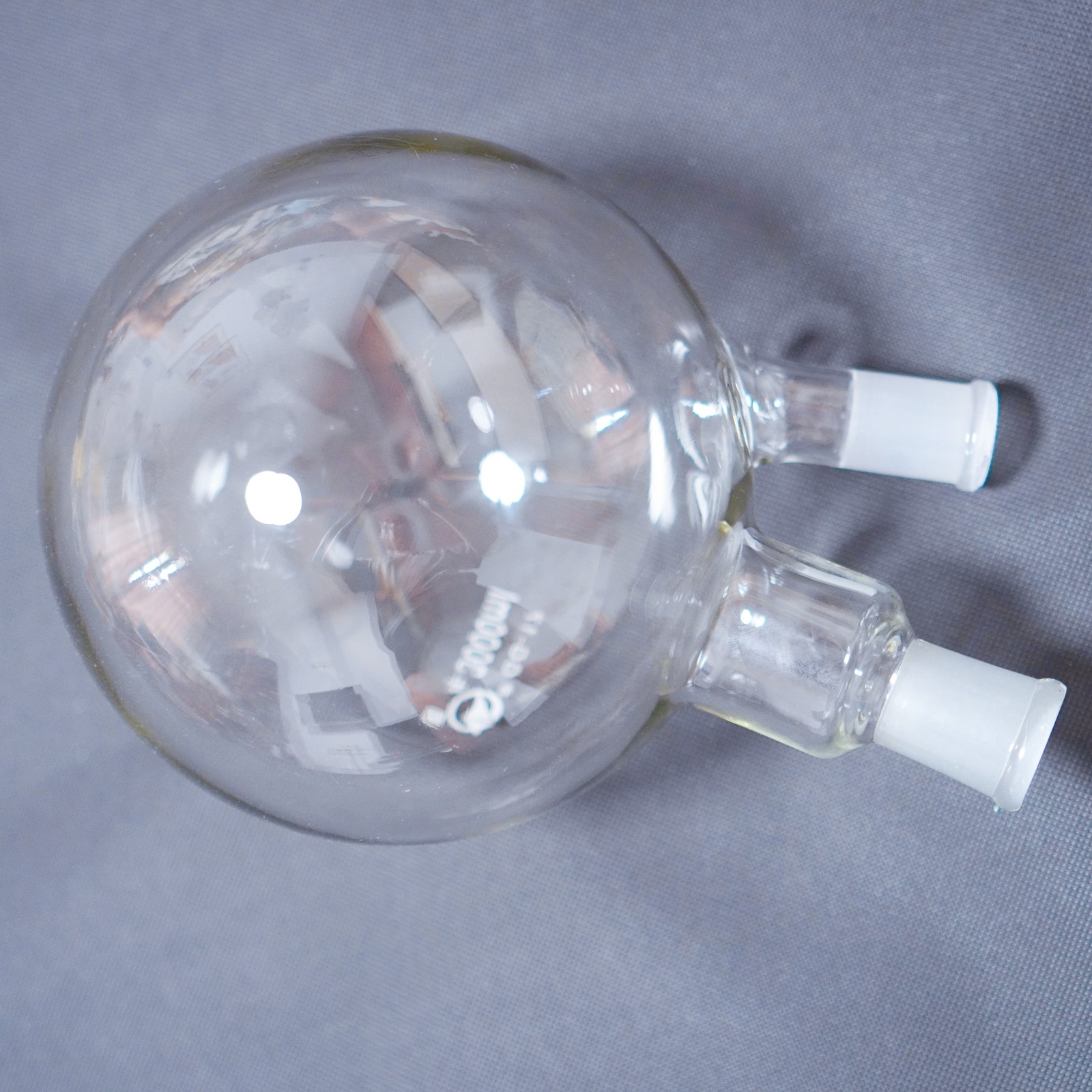 Lab glass round bottom boiling flask 2-neck 24/40 joints 5000 ml 2000 ml 24/40