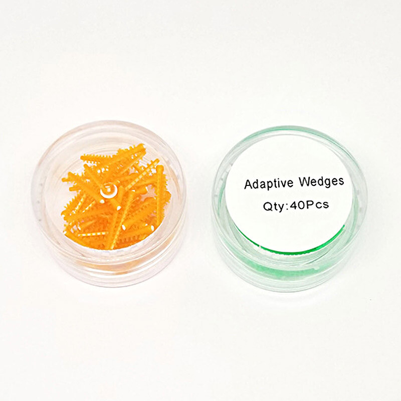 40Pcs/Pack Dental Plastic Adaptive Wedges Orange&Green In Dental Consumables