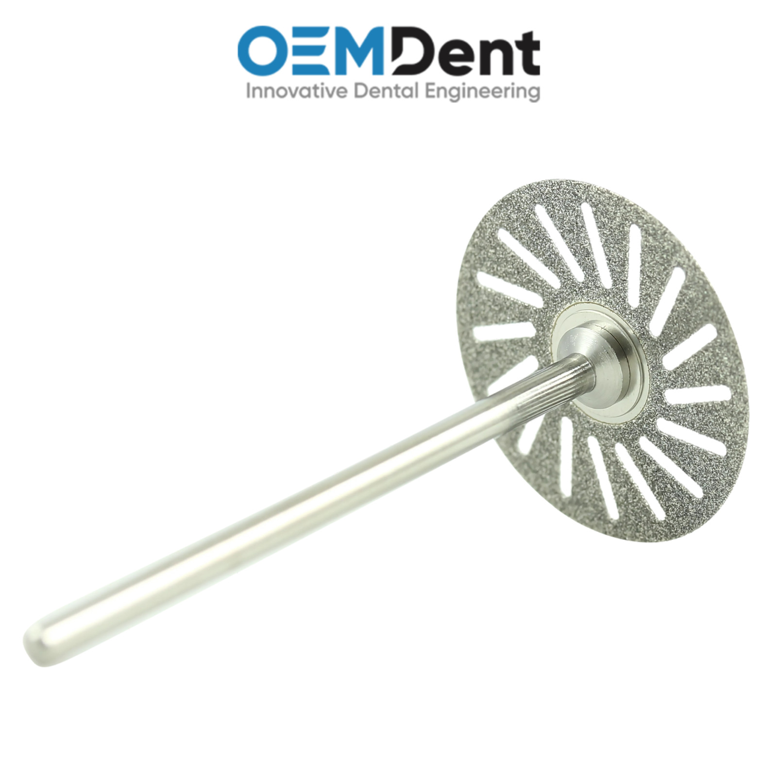 MDT Fine Grit Diamond Coated Double Sided Disc Ø22mm T0.3mm Riveted Mandrel