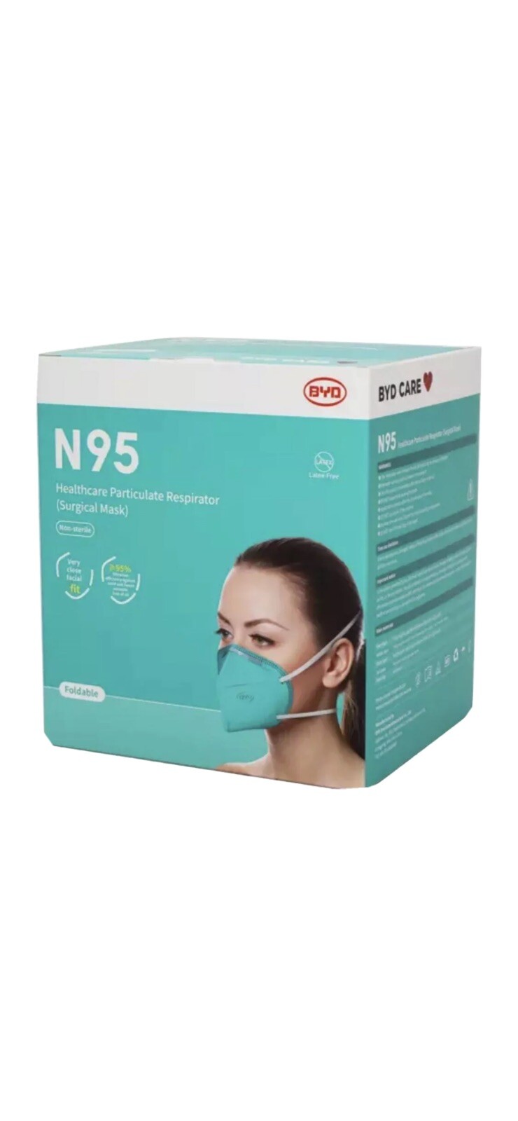 N95 Disposable Respirator NIOSH Certified Individually Packaged Masks – 20 Count