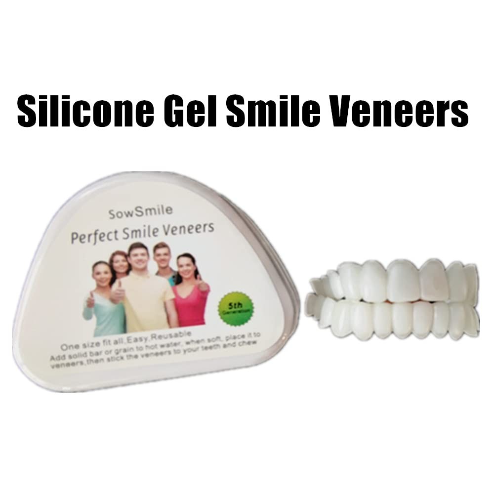 New Silicone Gel Smile Upper and Lower Cosmetic 1 Count (Pack of 1), Natural