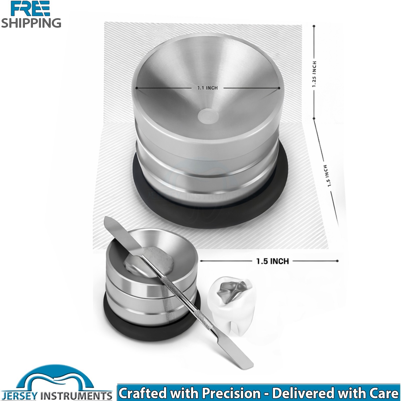 Dental Amalgam Well Non Slip Base Stainless Steel Mixing Pot Dental Procedures