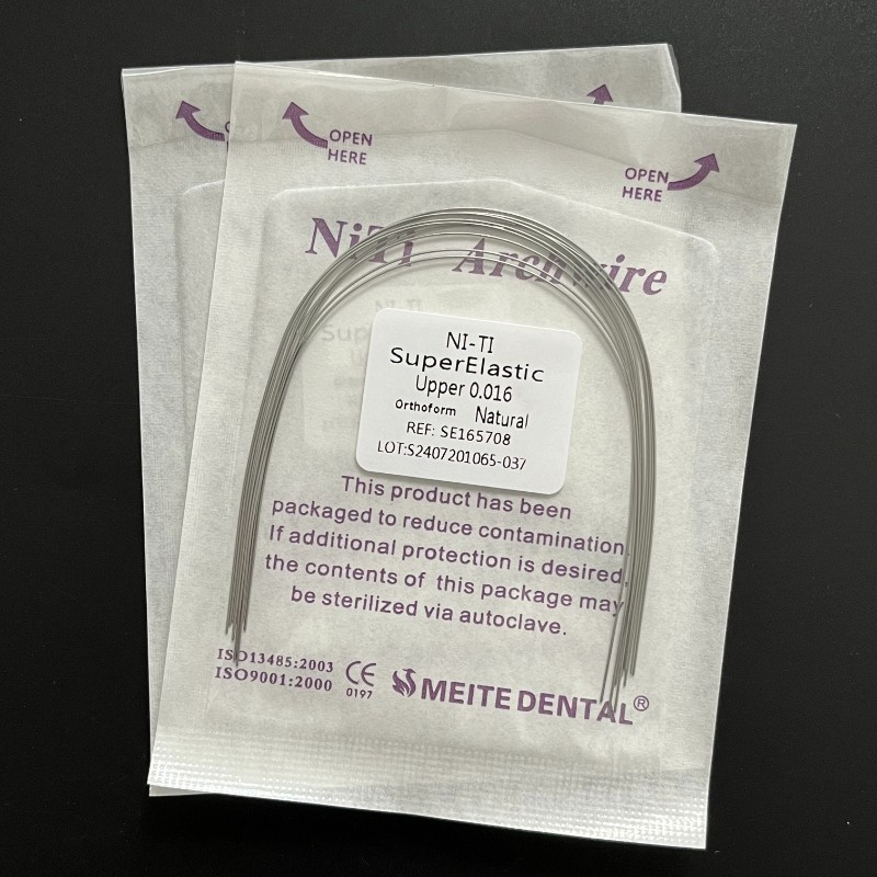 Dental Orthodontic Super Elastic Wire Niti Round Arch Wires Natural Form