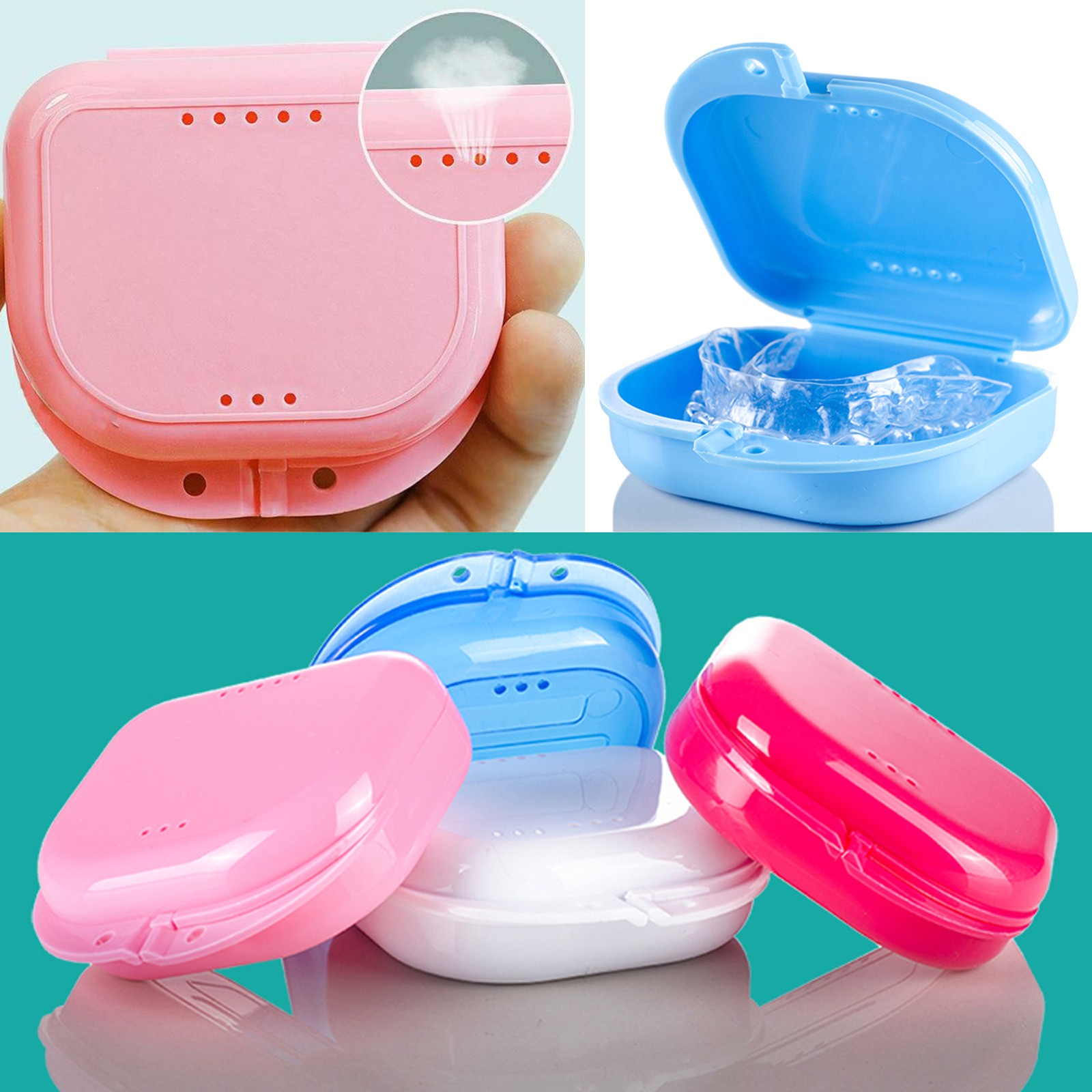 Orthodontic Retainer Night Guard Box Denture Dental Case Sports – High Quality