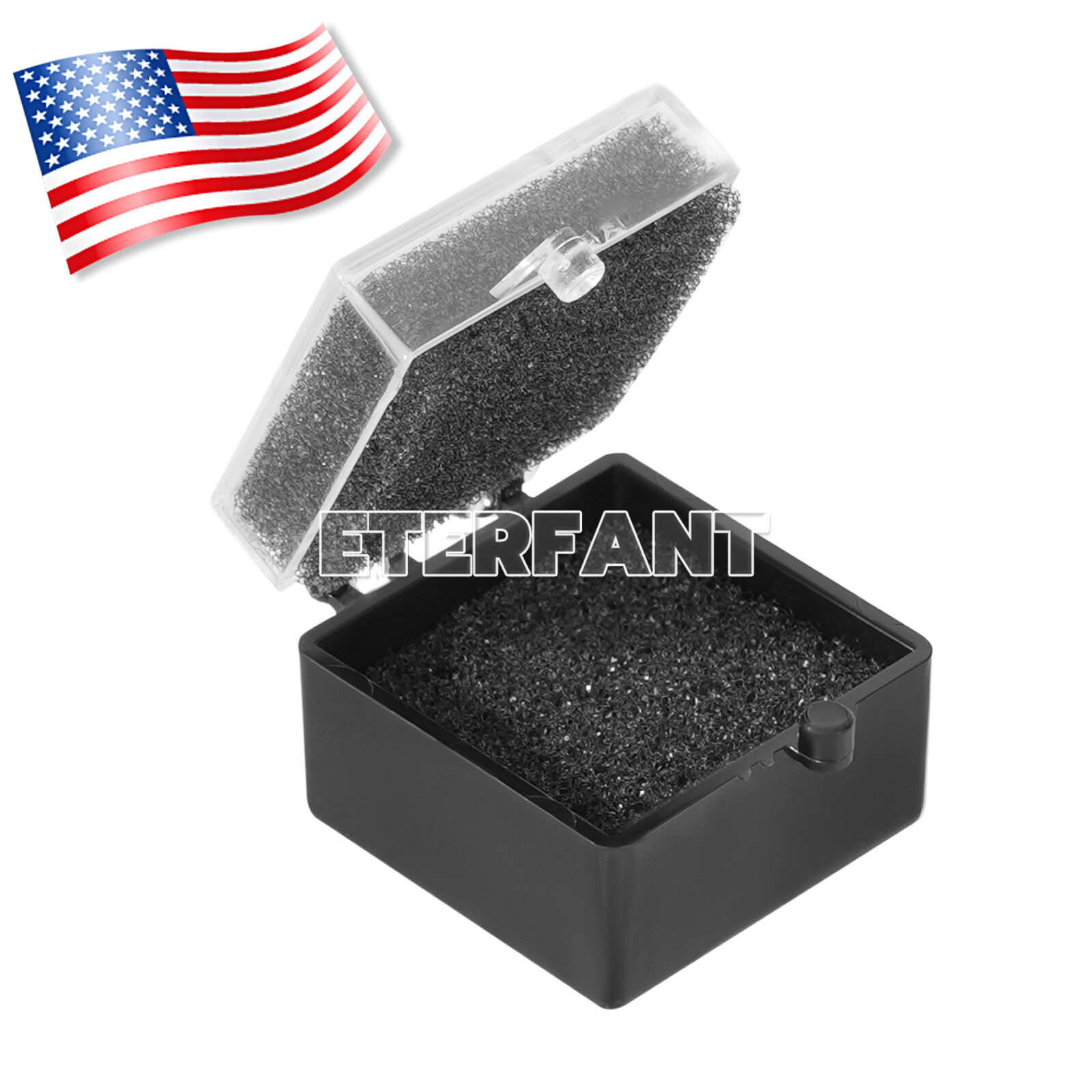 1000Pcs/Pk Dental Lab Jewelry Coin Crown Boxes 1×1 Clear Top with Sponge Fillers