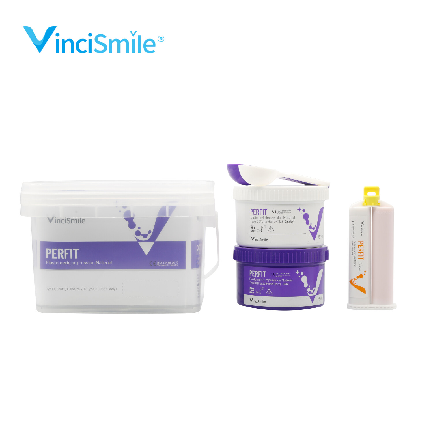 VPS PVS Dental Impression Silicone Material Putty + Light Body Fast/Normal Set