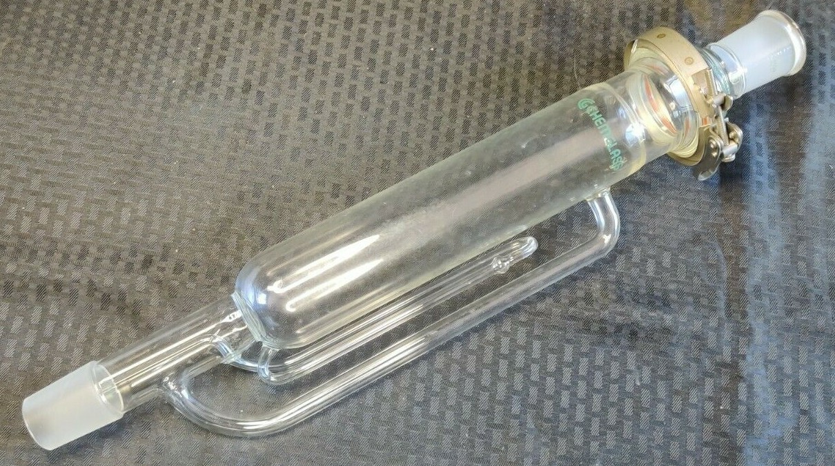 Chemglass 500mL Soxhlet Solvent Extractor, Complete w/ 60mm Schott Flange 45/50