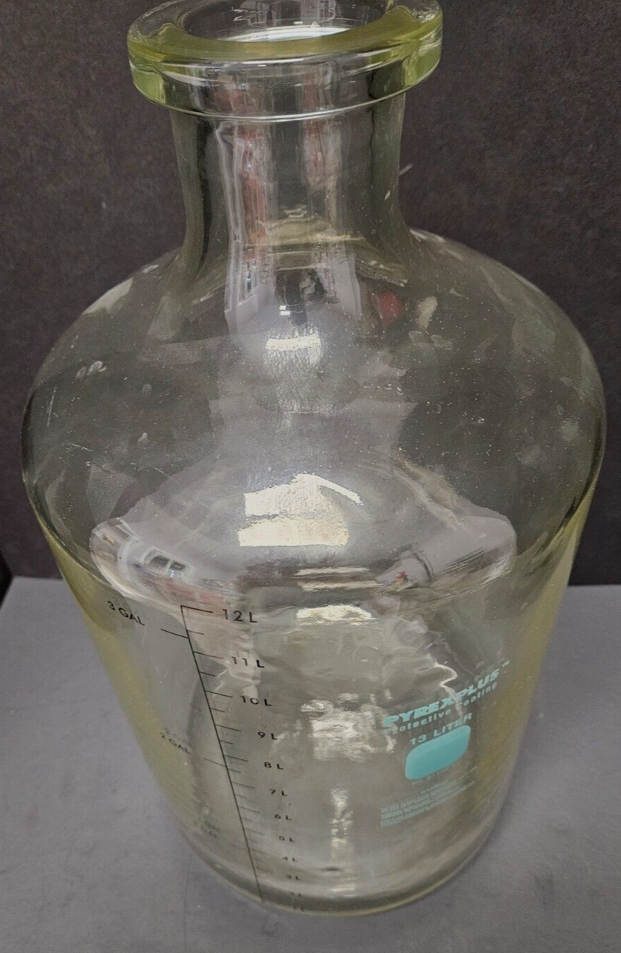 Corning Solution Bottle PyrexPlus Coated 13.25 L with Tooled Neck