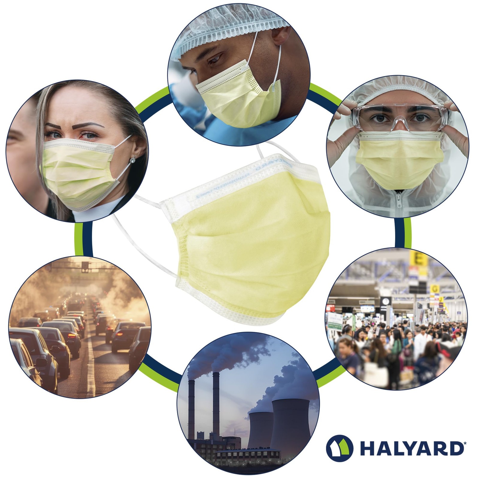 FLUIDSHIELD Level 1 Disposable Procedure Mask, With SO SOFT Lining, Yellow, 2…