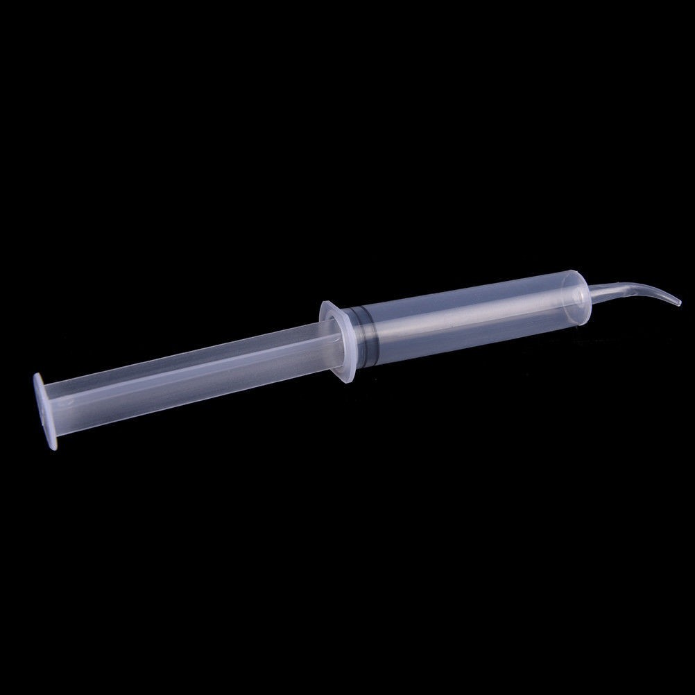 Dental Utility Oral Disposable Irrigation Syringe Long Curved Tips 12ml (12cc)