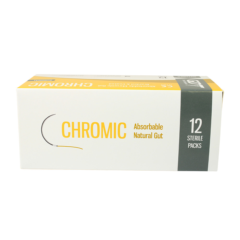 Chromic Monofilament Gut 3/0 Suture Emergency First Aid Home Wound Treating 75cm