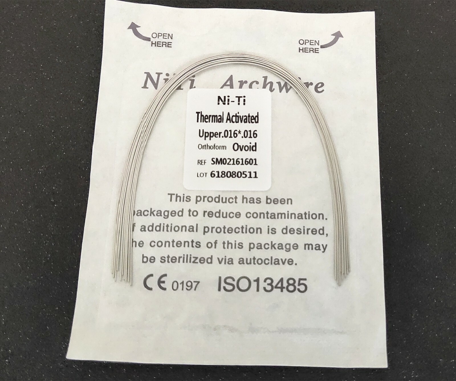 100 Packs Dental Thermal Activated NITI Arch Wire Rectangular Dental Bows Ovoid